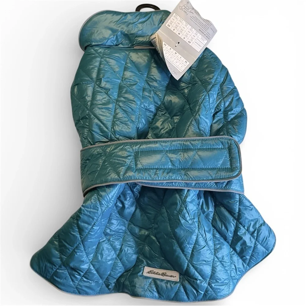 Eddie Bauer Blue Quilted Jacket- reversible